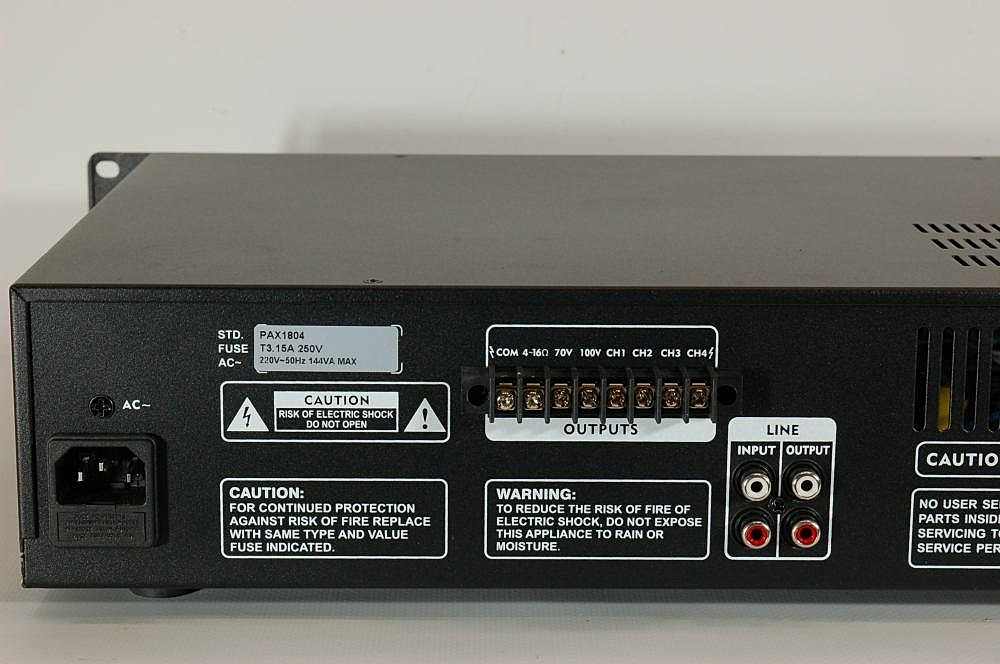Усилватели 100V PAX 1804  180W
