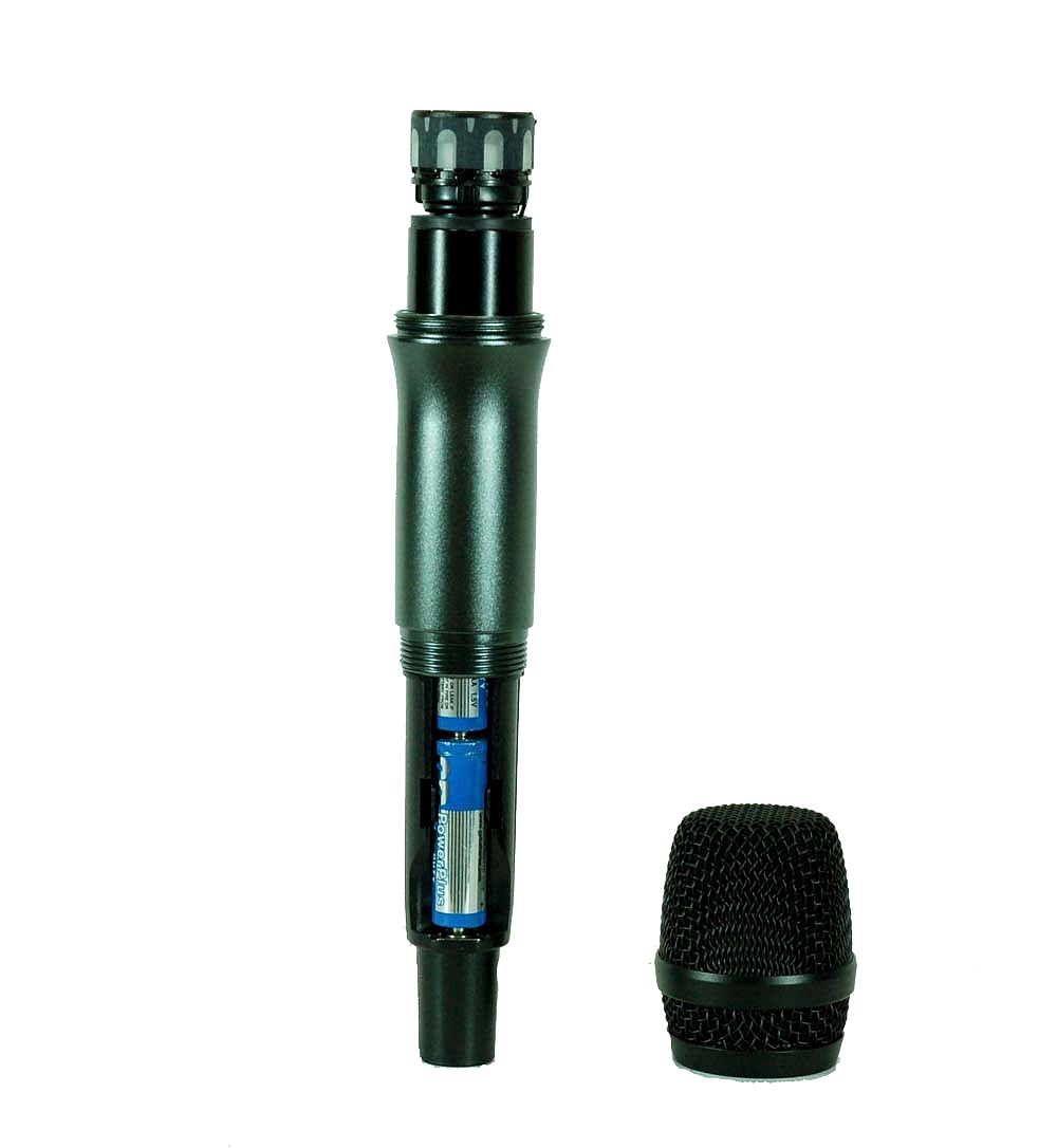 Двоен UHF микрофон MU218 със сменяема честота