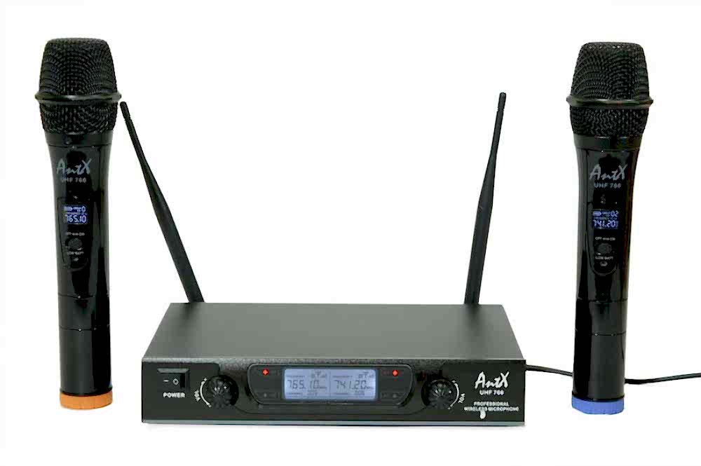 Двоен дистанционен микрофон UHF 766 AntX